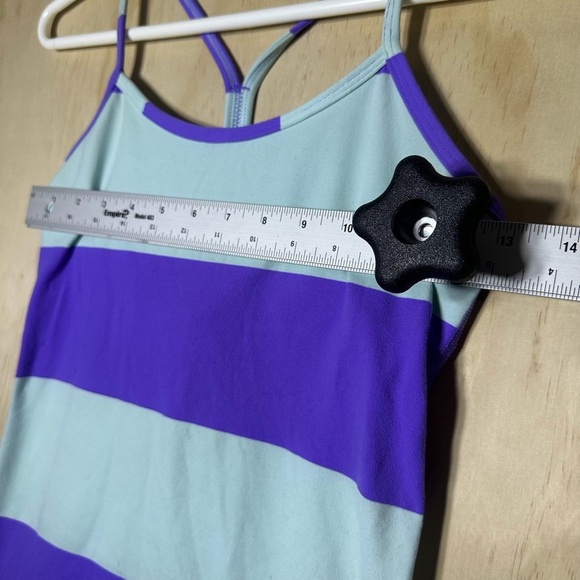 Women's Lululemon Power Y Tank *Luon Light Size 4 - Bold Stripe Power Purple - Picture 4 of 10